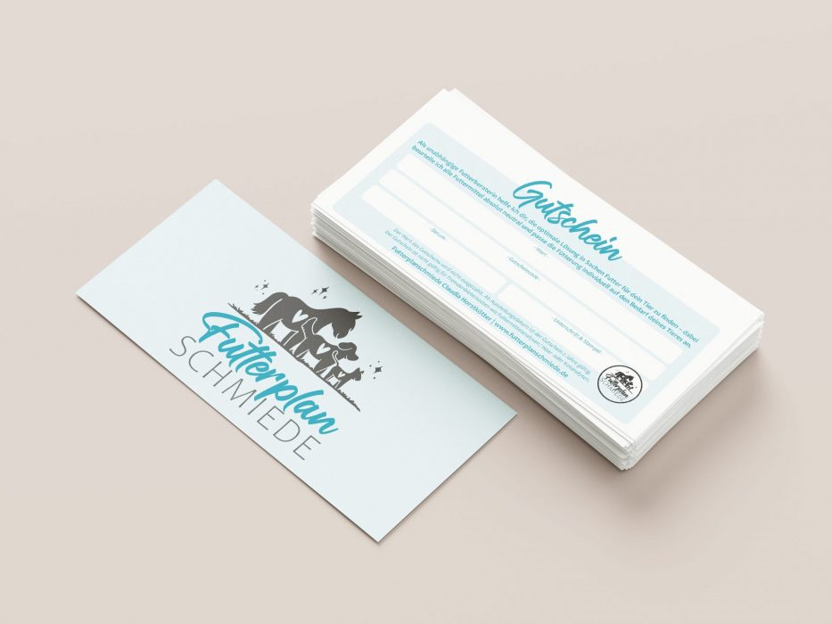 Corporate Design erstellen lassen AzaniArts | Gutschein Futterplanschmiede